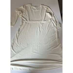 Norma Kamali Dress Stretch Ivory Long Sleeve Midi Size Xxl